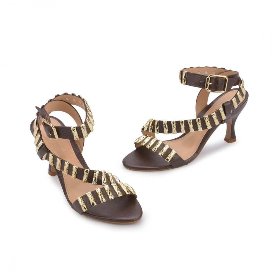 Sandália Brown & Gold - TS&CO