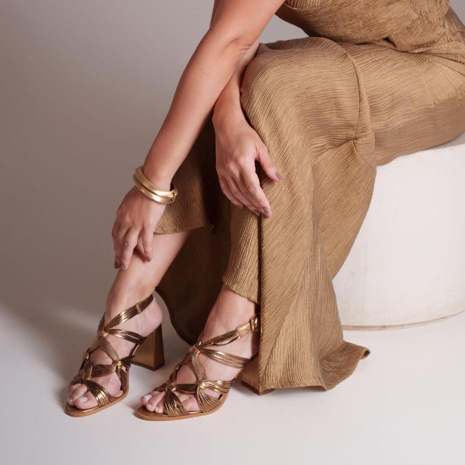 Sandália Golden Strappy - TS&CO