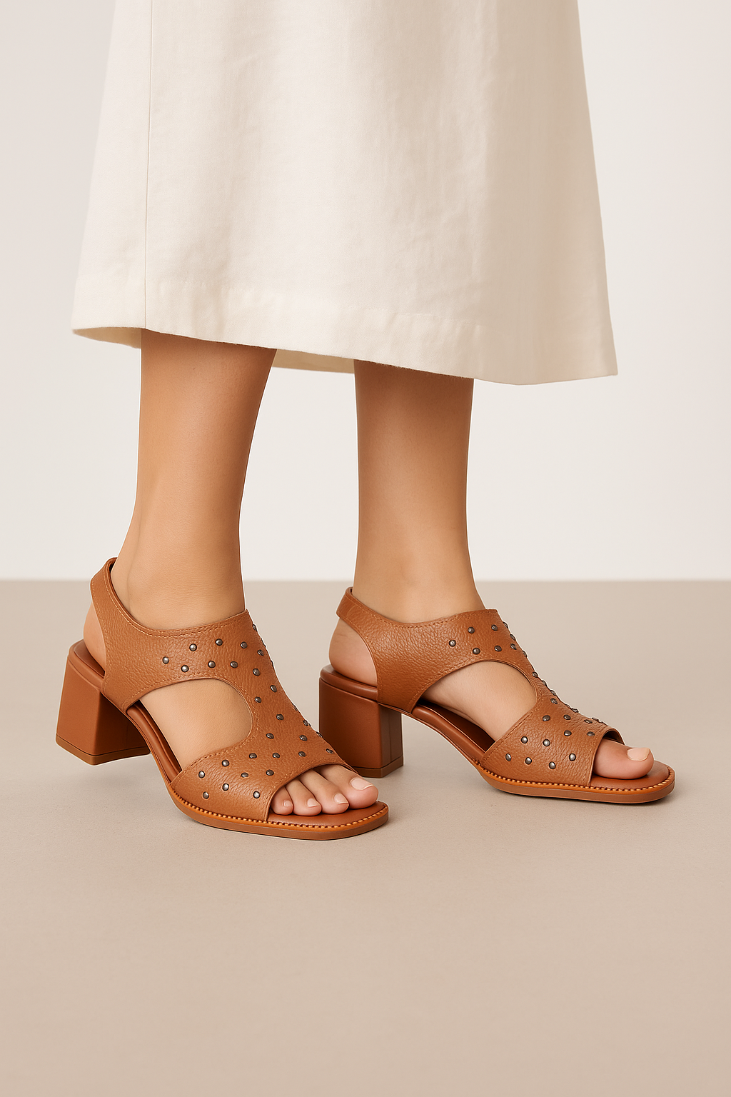 Sandália Caramel Studded - TS&CO