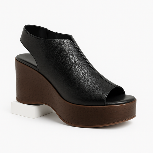 Black Leather Wooden - TS&CO