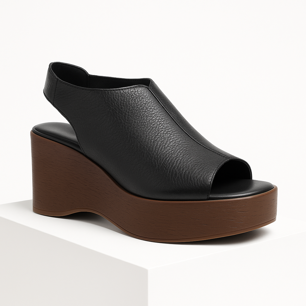 Black Leather Wooden - TS&CO