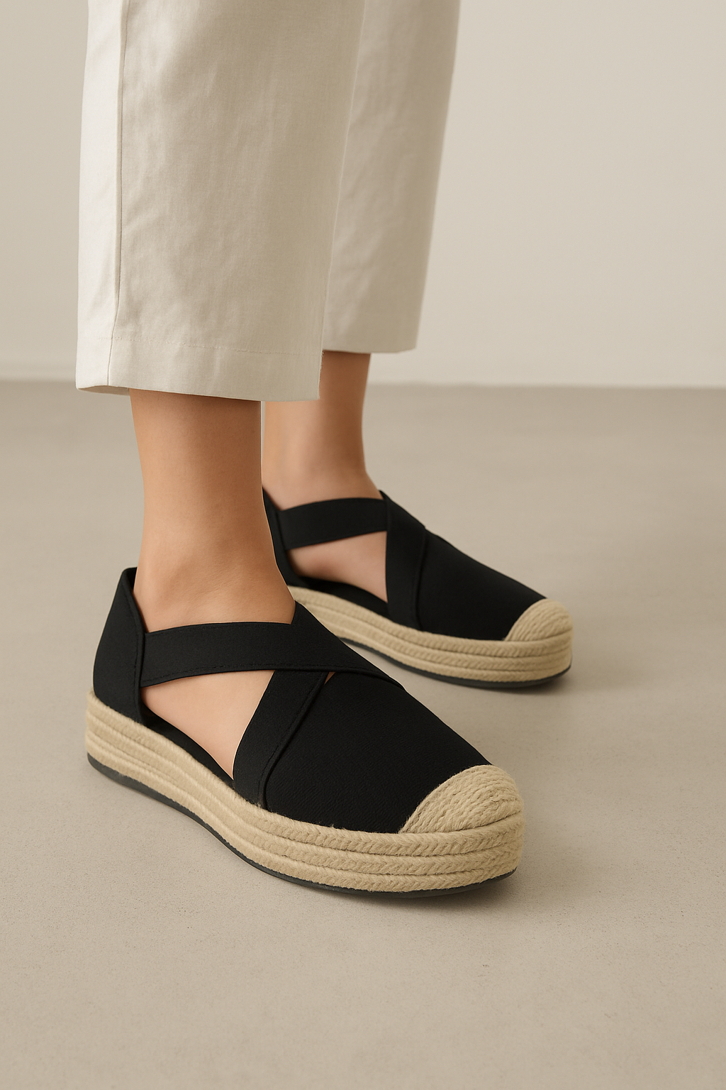 Espadrille Casual Chic - Black - TS&CO